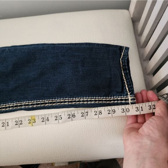 Rock Revival Sapphire Jeans 26 Easy Skinny Thick Stitch Embellished - Picture 6 of 7